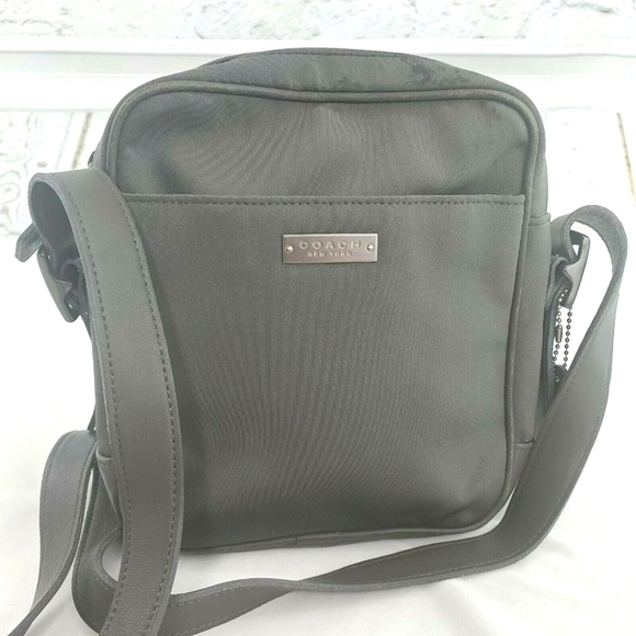 Coach Handbags - Coach Womens Slate Gray Crossbody Handbag Purse